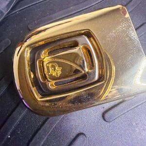 Dior Gold Plated Logo Belt Buckle